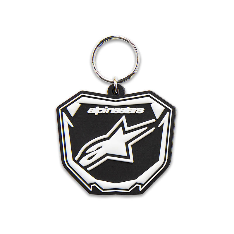 PLATE KEYFOB BLACK/WHITE