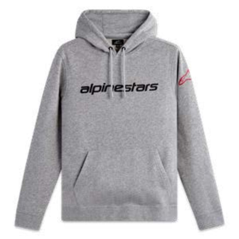 LINEAR WORDMARK HOODIE V3 GREY HEATHER-RED-BLACK