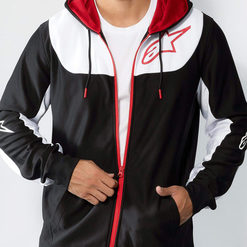 SESSIONS V3 HOODIE BLACK/WHITE/RED