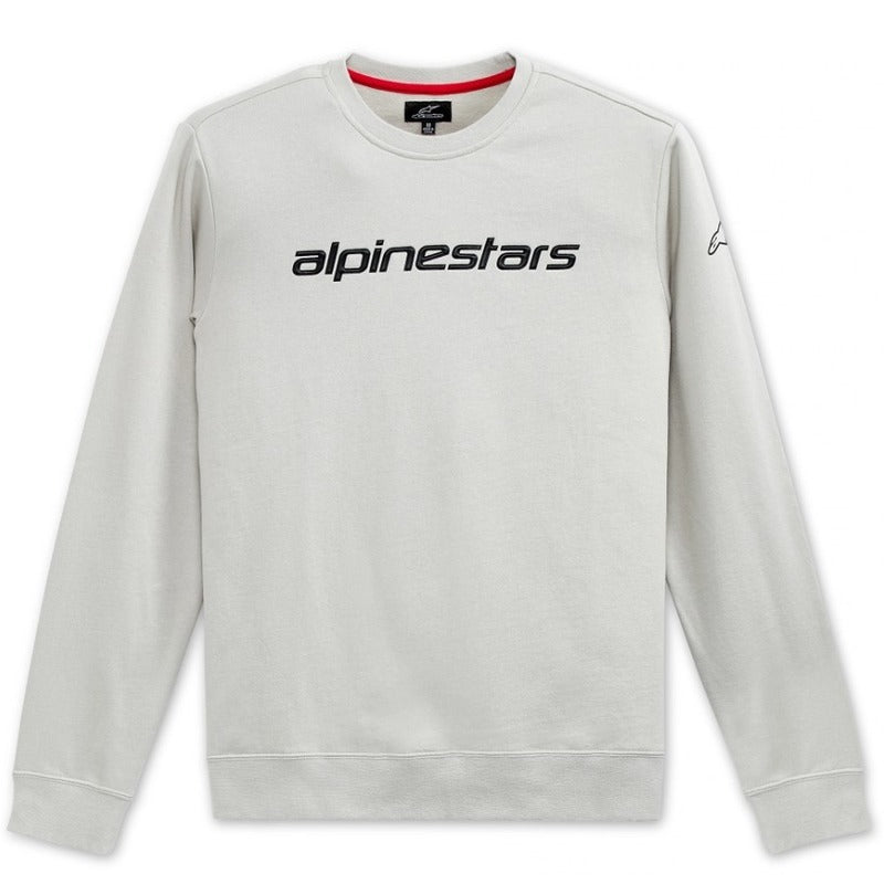 LINEAR CREW FLEECE SILVER-BLACK