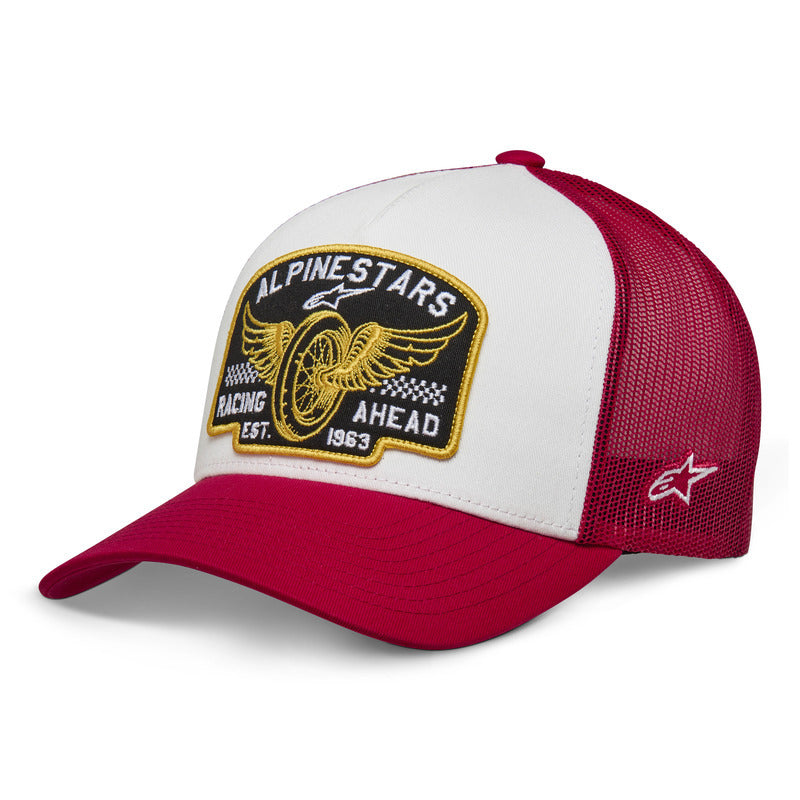 HERITAGE PATCH TRUCKER HAT WHITE/RED