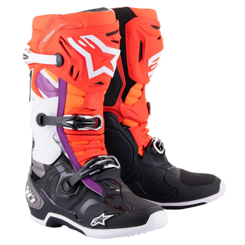 TECH 10 (MY20) BOOTS BLACK-FLURORED-FLUROORANGE-WHITE