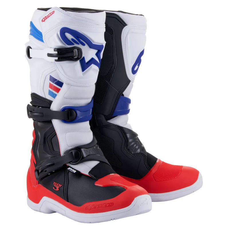 TECH 3 BOOTS WHITE-BRIGHT RED-DARK BLUE