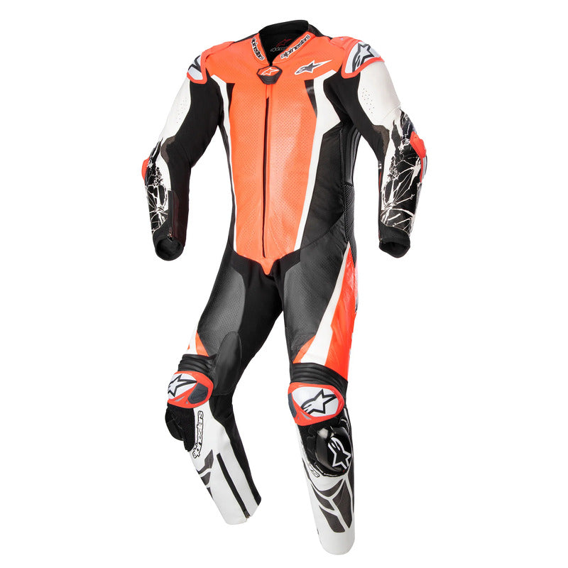 RACING ABSOLUTE V2 1 PC SUIT RED FLURO WHITE BLACK
