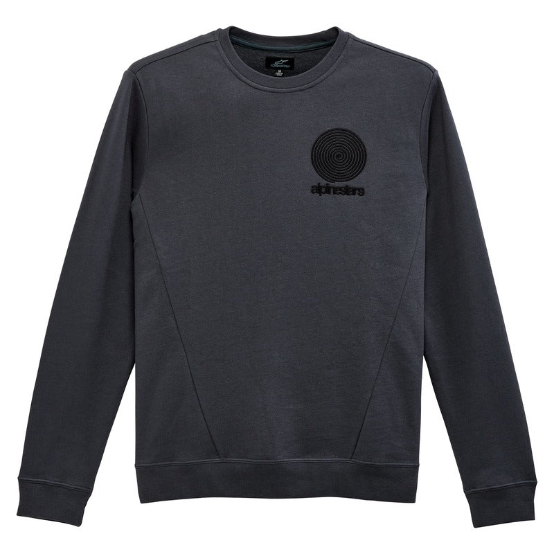 SPIRAL CREW FLEECE CHARCOAL