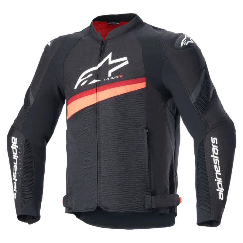 T-GP PLUS R V4 AIR JACKET BLACK FLURO-RED
