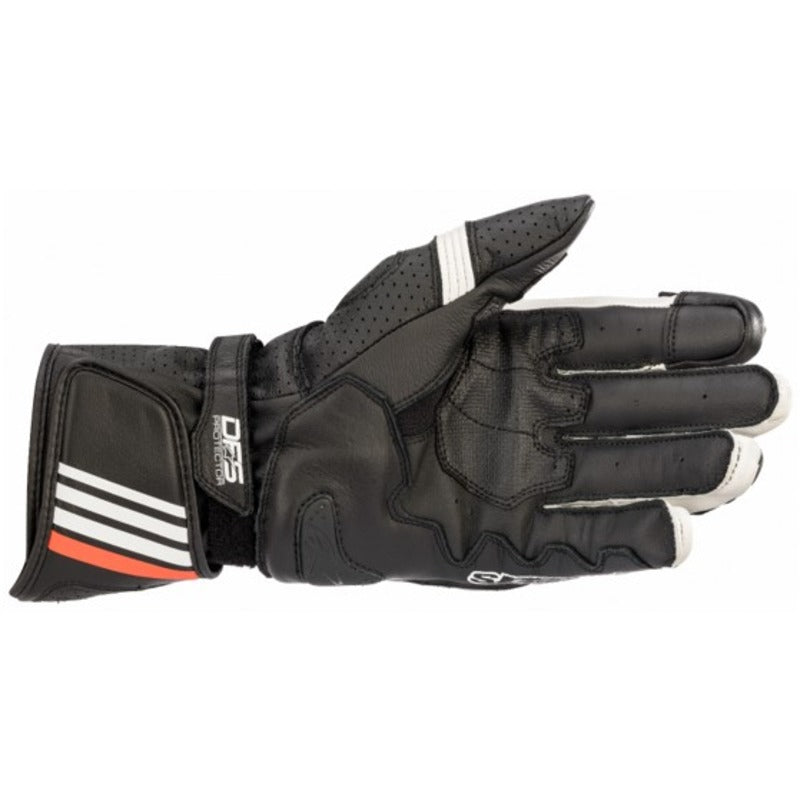 GP PLUS R2 LEATHER GLOVE BLACK WHITE