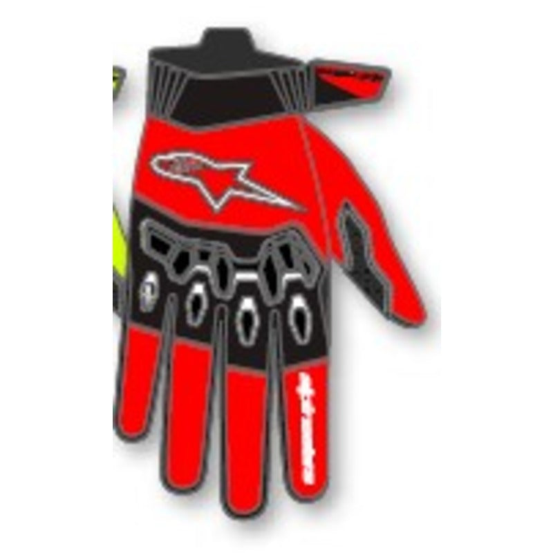 2026-2027 FULL BORE V2 GLOVES BRIGHT-RED BLACK
