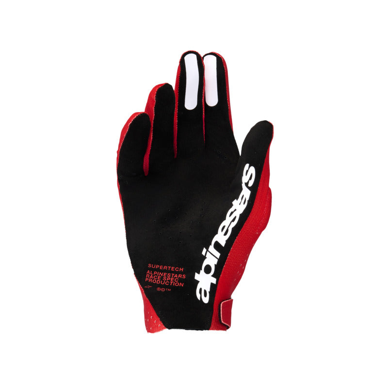 2026 SUPERTECH MX GLOVES FIRE-RED BLACK WHITE