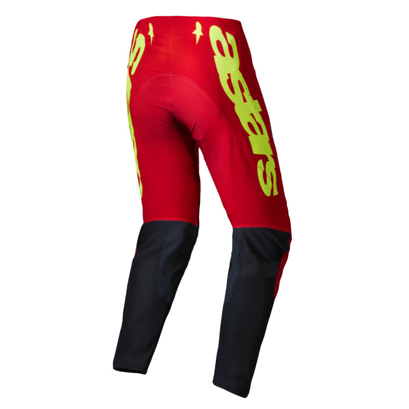 2025 SUPERTECH MAKER PANTS BRIGHT-RED FLURO-YELLOW