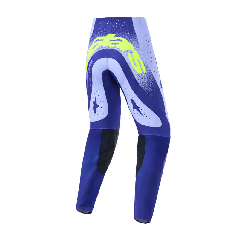 2026 SUPERTECH SCENZ PANTS PURPLE FLURO-YELLOW