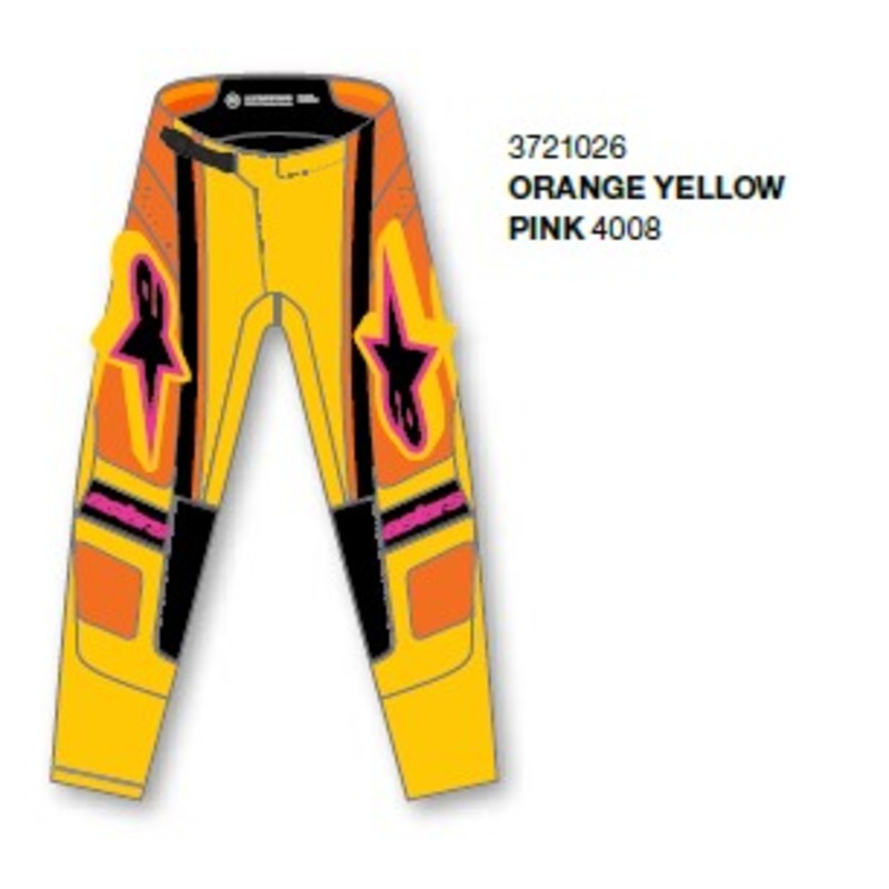 2026 TECHSTAR NOMUR PANTS ORANGE YELLOW PINK