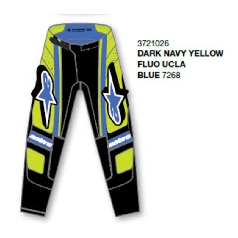 2026 TECHSTAR NOMUR PANTS DARK-NAVY FLURO YELLOW UCLA BLUE