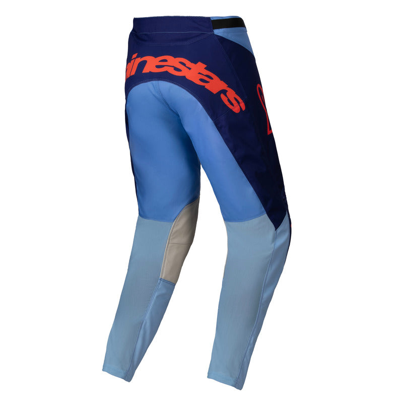 2025 RACER OCURI PANTS BLUE BLACK FLURO ORANGE