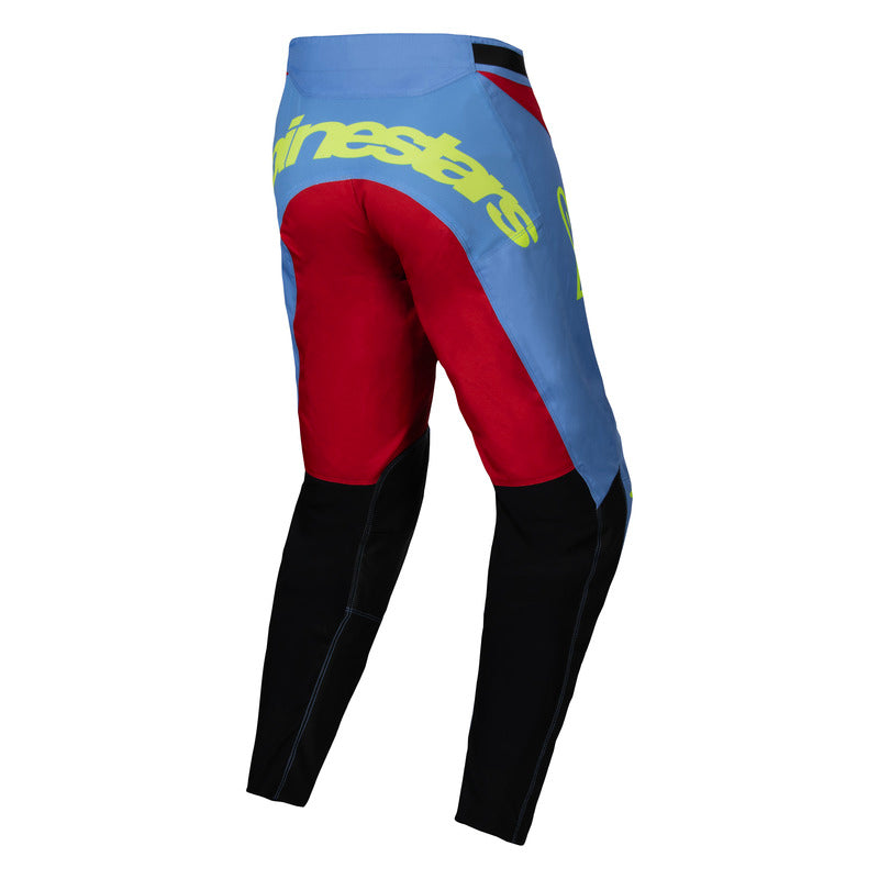 2025 RACER OCURI PANTS BLUE RED FLURO YELLOW