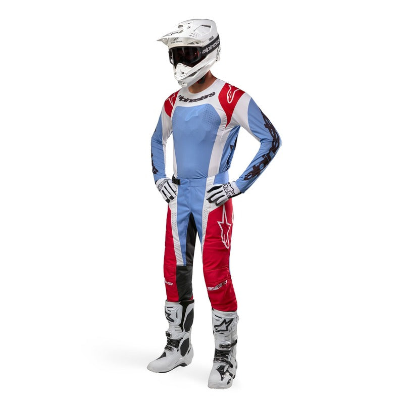 2024 TECHSTAR OCURI PANTS LIGHT BLUE MARS RED WHITE