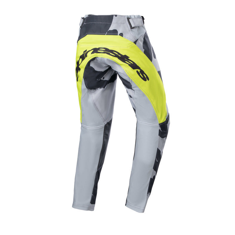 2023 YOUTH RACER TACTICAL PANTS CAST GRAY CAMO YELLOWFLURO
