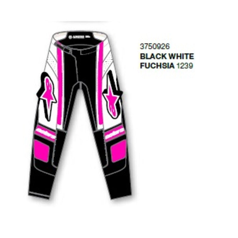 2026 WOMENS TECHSTAR NOMUR PANTS BLACK WHITE FUCHSIA