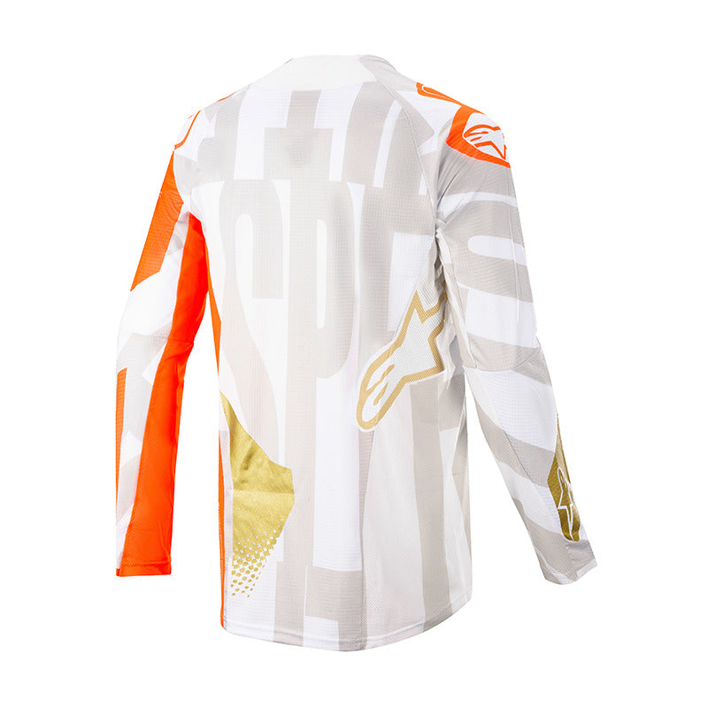 2020 TECHSTAR FACTORY METAL JERSEY WHITE ORANGE FLURO GOLD