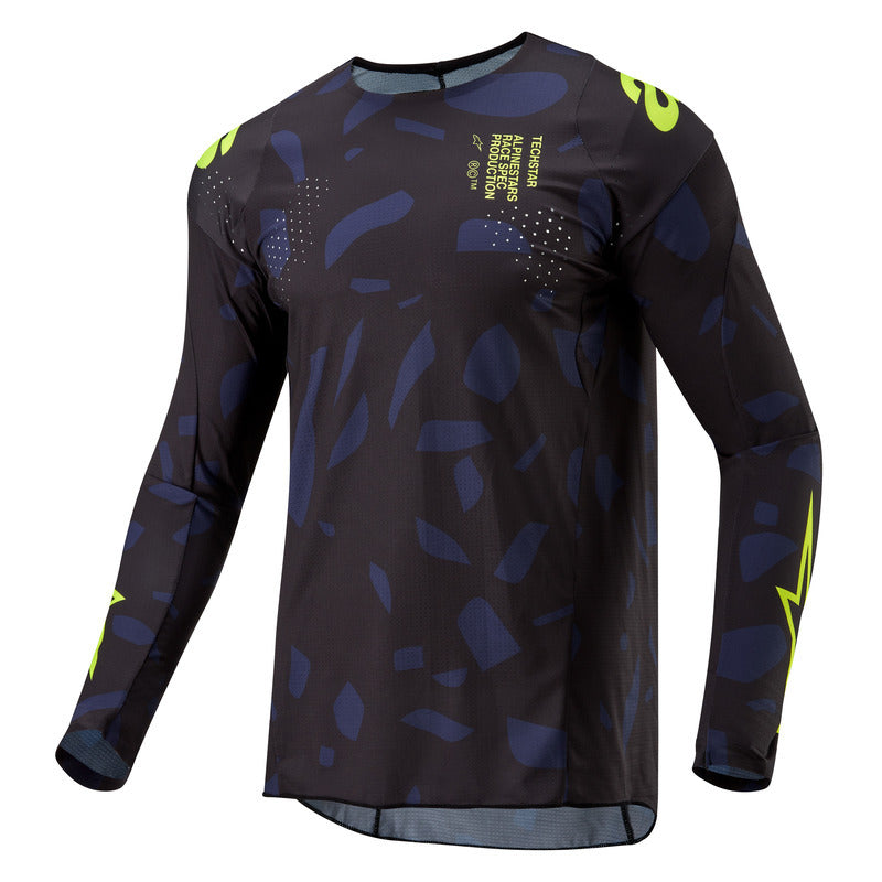 2024 TECHSTAR RANTERA JERSEY BLACK NAVY FLUROYELLOW