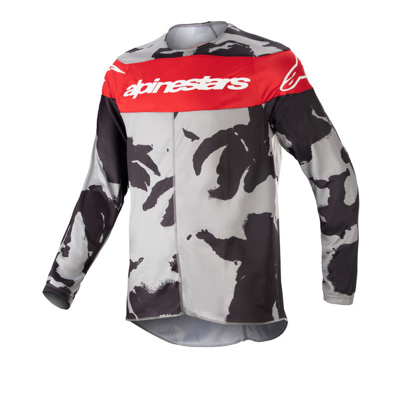 2023 YOUTH RACER TACTICAL JERSEY CAST GRAY CAMO MARS RED