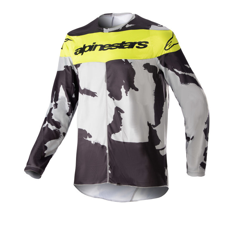 2023 YOUTH RACER TACTICAL JERSEY CAST GRAY CAMO YELLOWFLURO