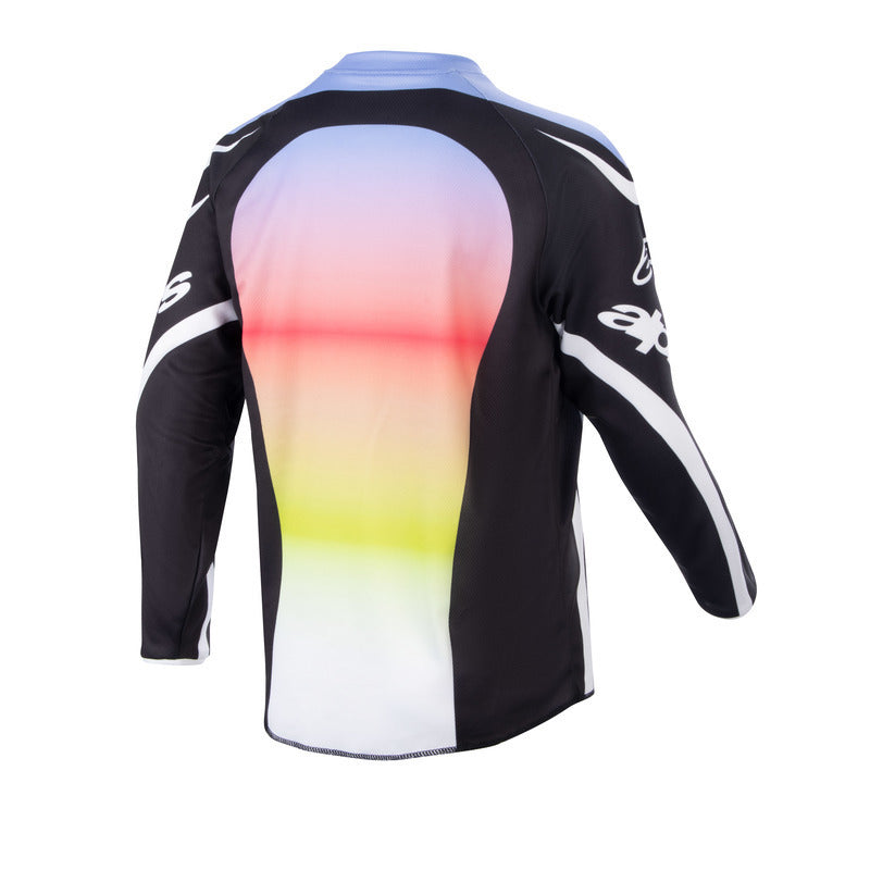 2023 YOUTH RACER SEMI JERSEY BLACK MULTICOLOR