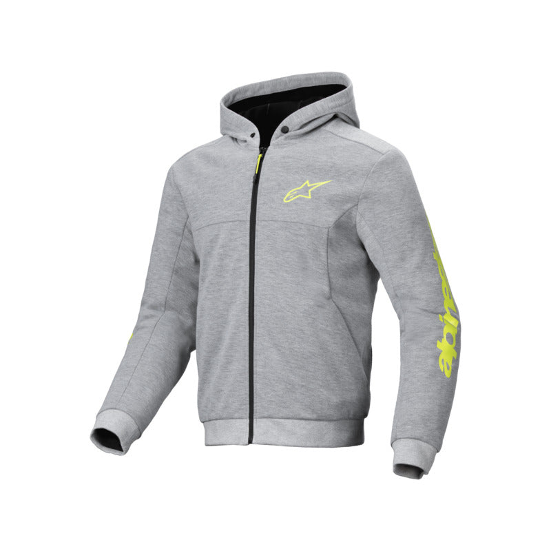 CHROME V2 SPORT HOODIE GRAY HEATHER FLURO-YELLOW