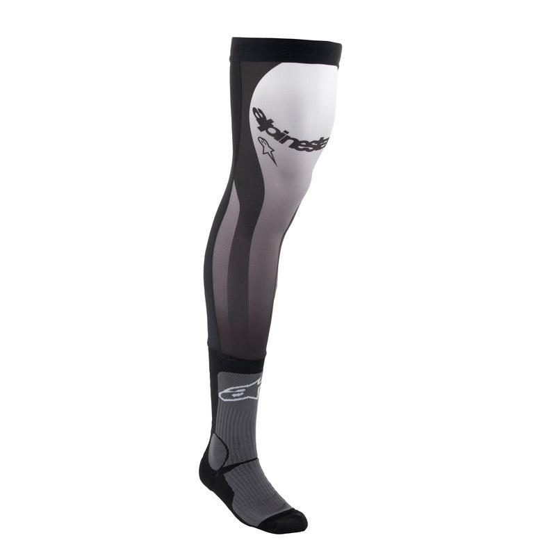 KNEE BRACE SOCKS. BLACK WHITE (0012)