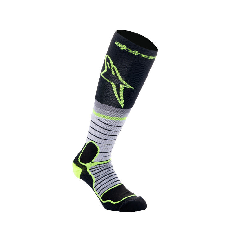 MX PRO SOCKS BLACK GRAY FLUROYELLOW