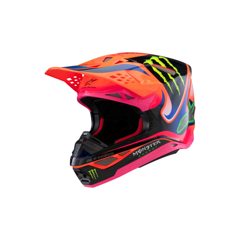 S-M10 DEEGAN HELMET ECE06 FLURO-ORANGE PURPLE FLURO-PINK (0433)