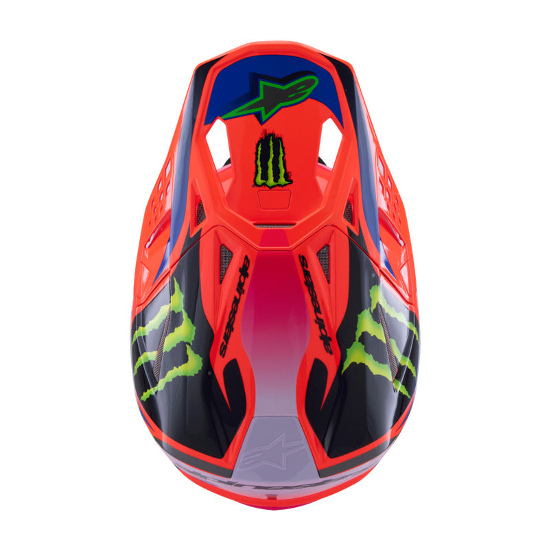 S-M10 DEEGAN HELMET ECE06 FLURO-ORANGE PURPLE FLURO-PINK (0433)