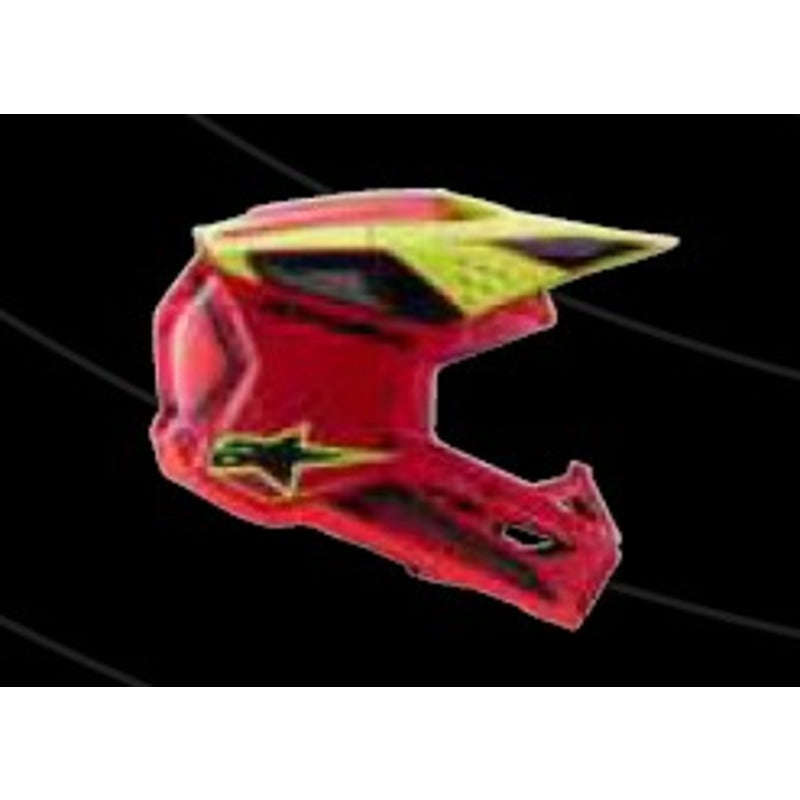 SM3 FRAY HELMET ECE06 RED FLURO-YELLOW BLACK GLOSSY