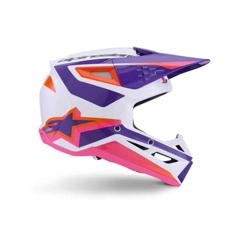 SM3 HEAT HELMET ECE06 WHITE PURPLE PINK GLOSS (2052)
