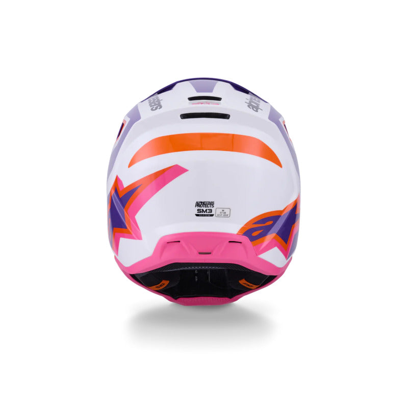 SM3 HEAT HELMET ECE06 WHITE PURPLE PINK GLOSS (2052)