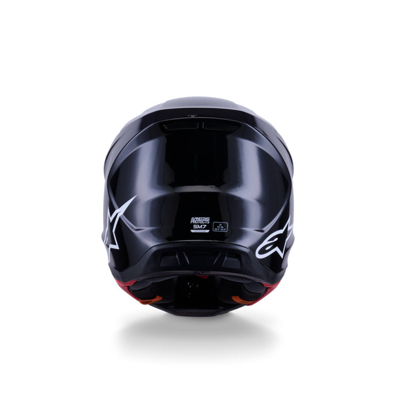SM7 SOLID HELMET ECE06 BLACK GLOSSY