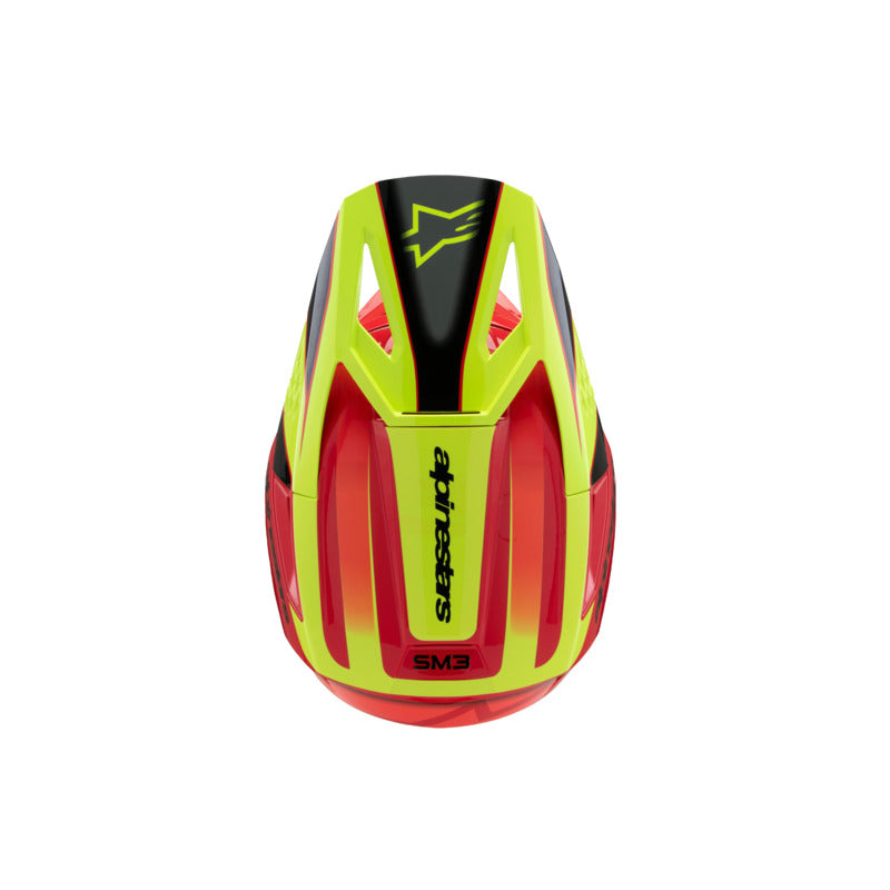 SM3 YOUTH FRAY HELMET ECE06 RED FLURO-YELLOW BLACK (3051)