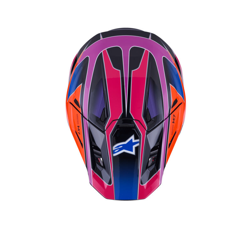 SM7 FUSE HELMET ECE06 BLUE PURPLE PINK GLOSSY