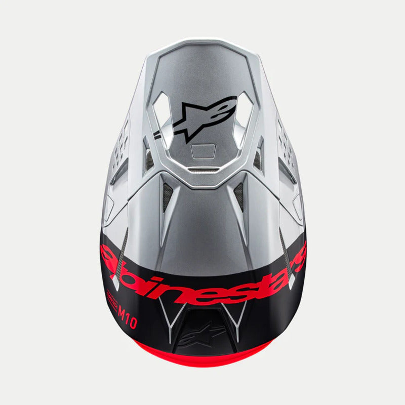 VISOR SM10 22.06 - FLOOD SILVER BLACK ORANGE FLUO MATT AND GLOSS