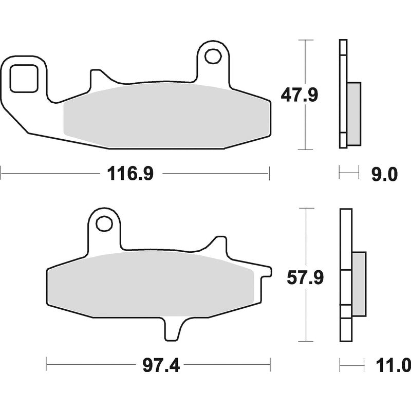 BRAKING PADS - 709 | SM1 SEMI METALLIC