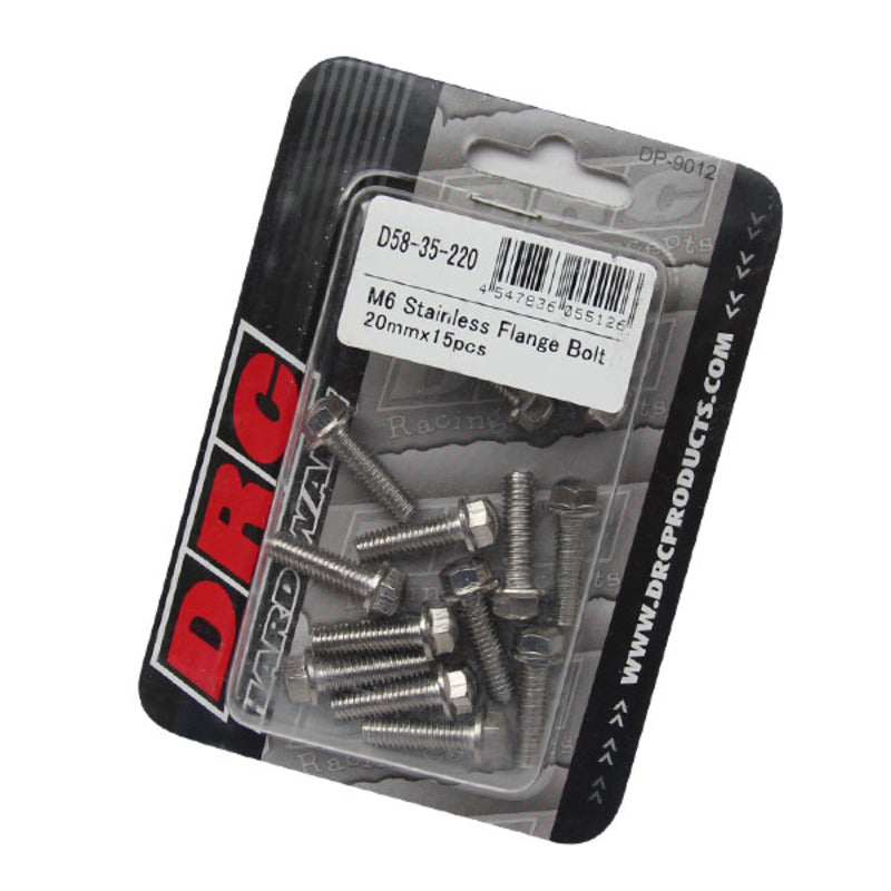 DRC BOLT FLANGE S/STEEL M6x20mm 15 PACK $#$