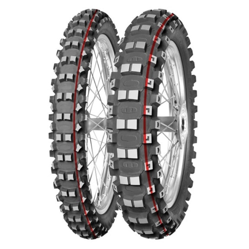 TERRA FORCE MX MED-HARD | 110/90-19 62M MOTOCROSS RED & GREEN STRIPE