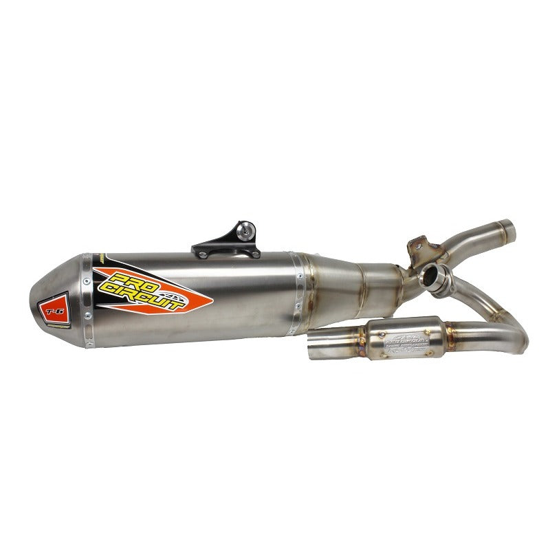 KX250 25-26 T6 PRO SYSTEM | Ti BC SILENCER, W/TI END CAP, S/LESS TUBING FIM 2025 LEGAL