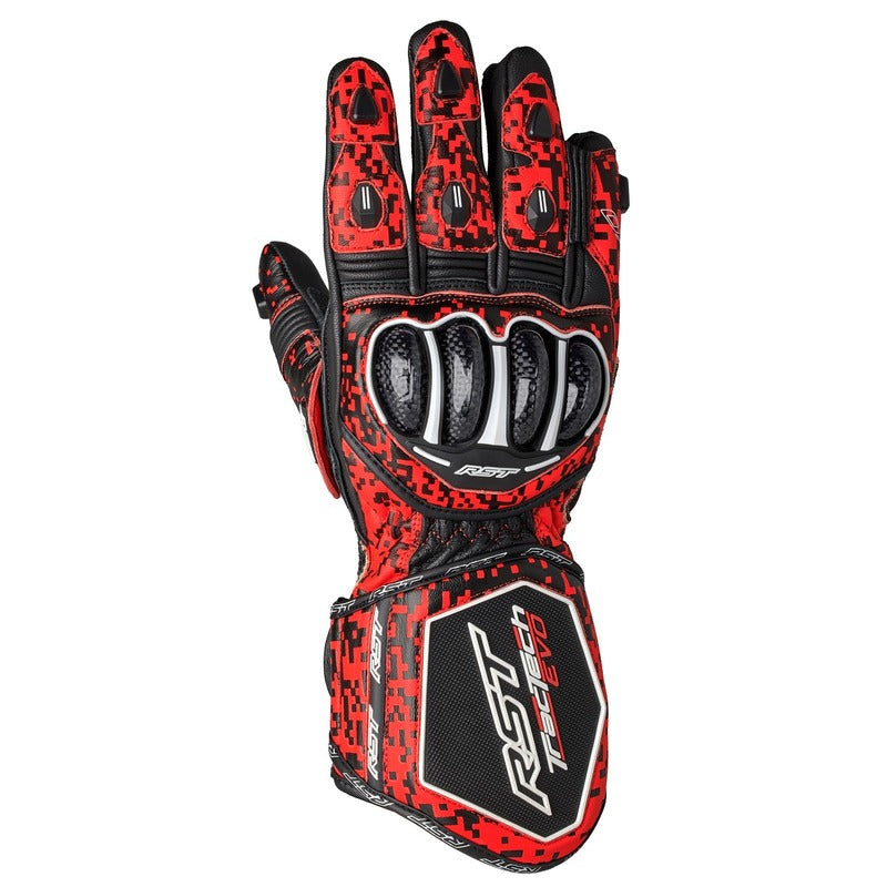 TRACTECH EVO-4 CE RACE GLOVE | FLURO RED / M