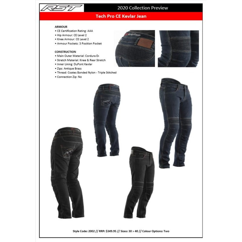 TECH PRO CE KEVLAR JEANS BLUE