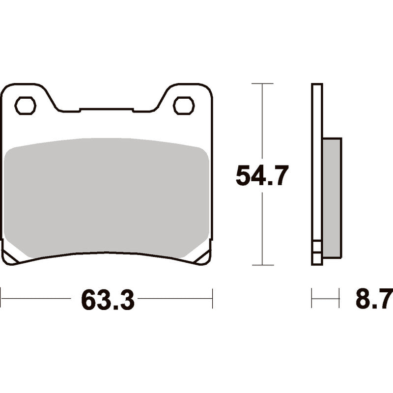 SBS 555HF FRONT/REAR PADS | CERAMIC STREET