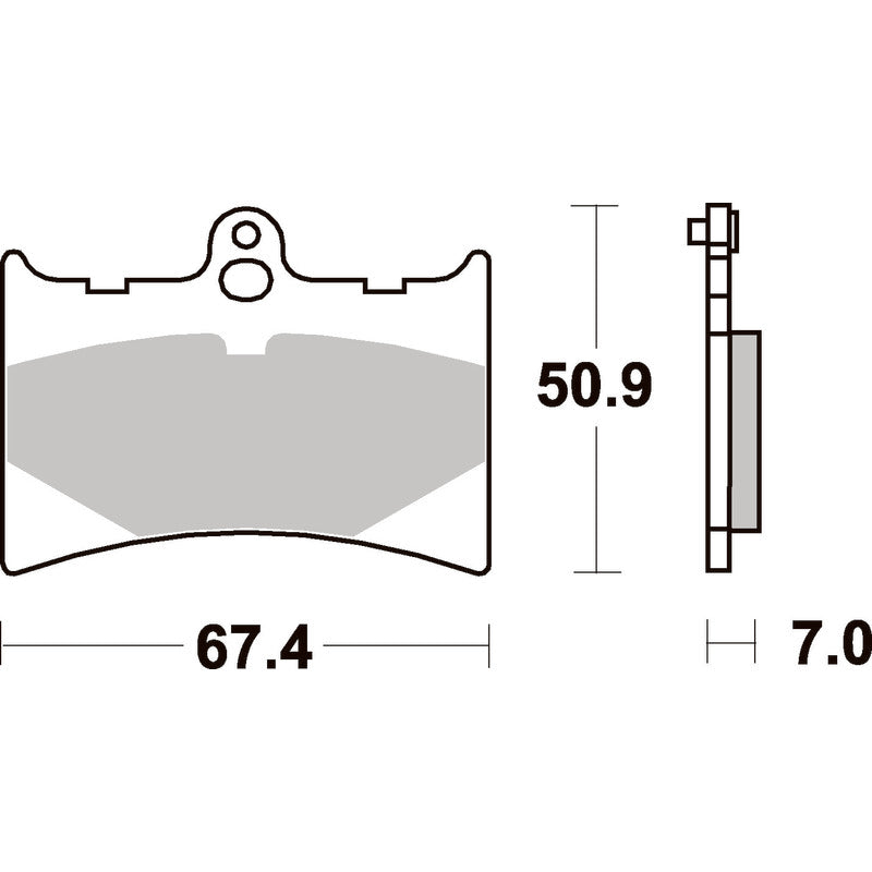 SBS 601HF FRONT/REAR PADS | CERAMIC STREET