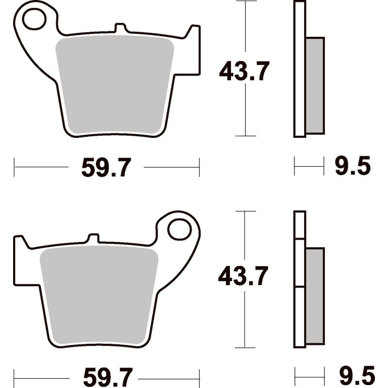 SBS 777SI FRONT/REAR PADS | SINTER OFF ROAD