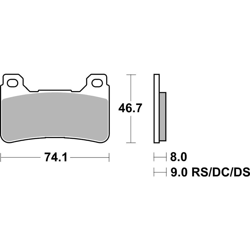 SBS 809RST FRONT PADS | SINTER SPORT / TRACK