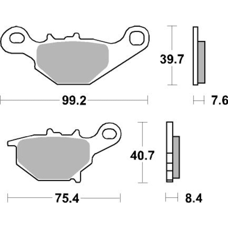 SBS 820SI FRONT/REAR PADS | SINTER OFF ROAD